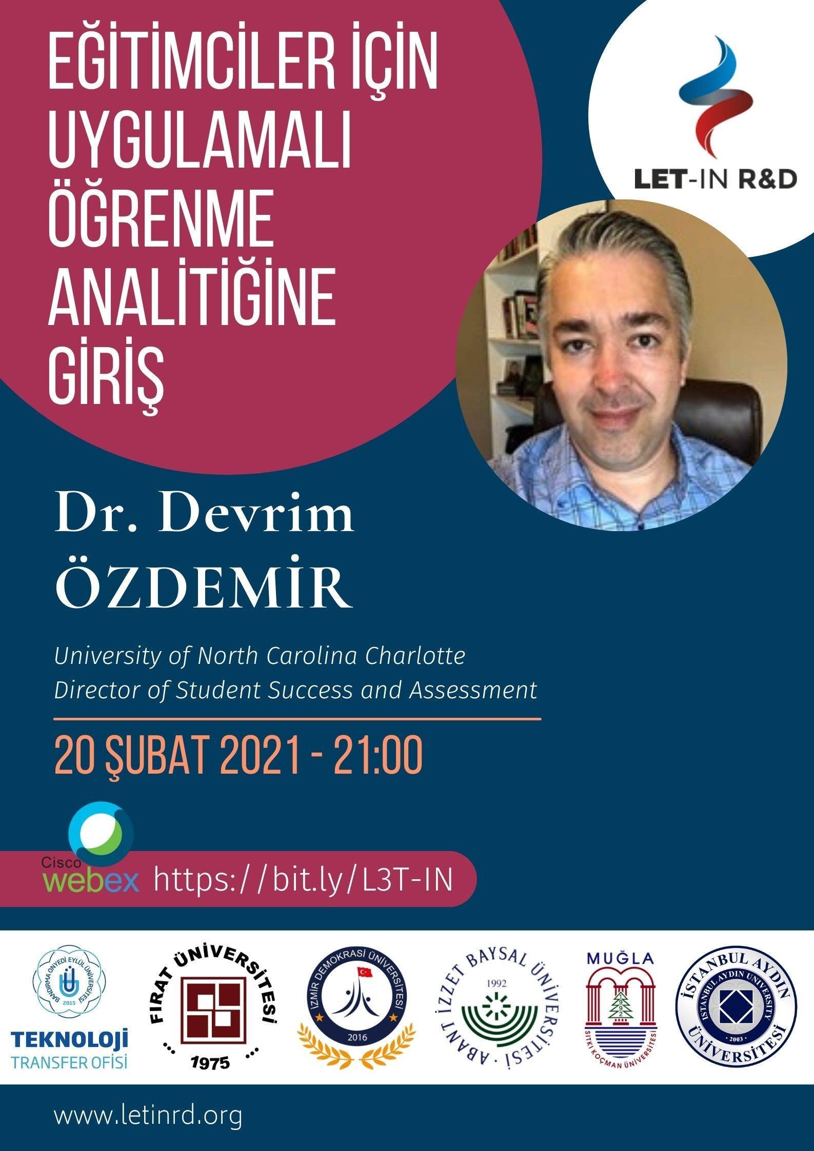 Eğitimciler için Uygulamalı Öğrenme Analitiğine Giriş Dr. Devrim Özdemir