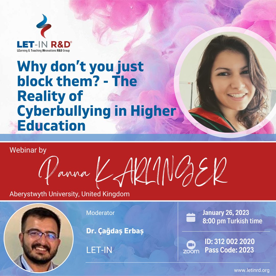 Why don't you just block them? - The Reality of Cyberbullying in Higher Education Panna Karlinger